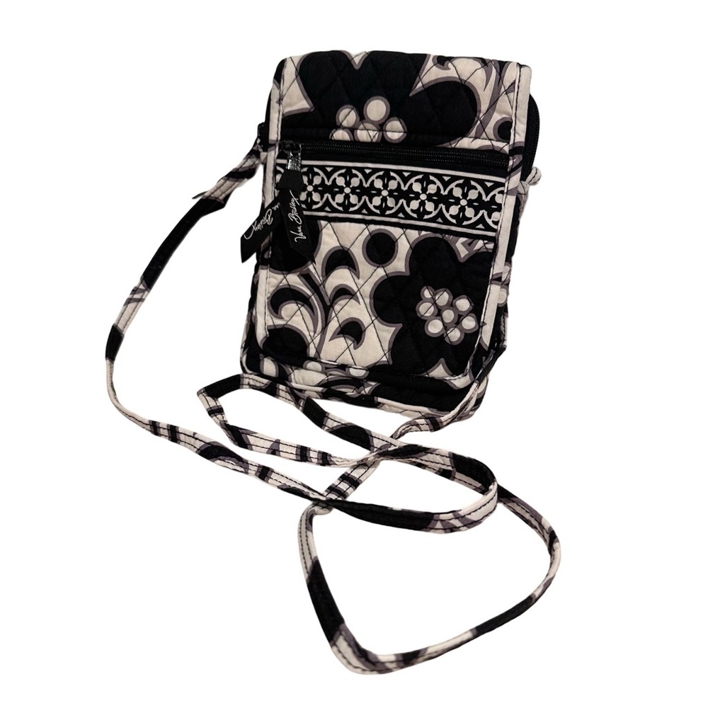 Vera Bradley Set Day & Night Mini Hipster Crossbody & Matching Wallet B&W Floral - Picture 4 of 16
